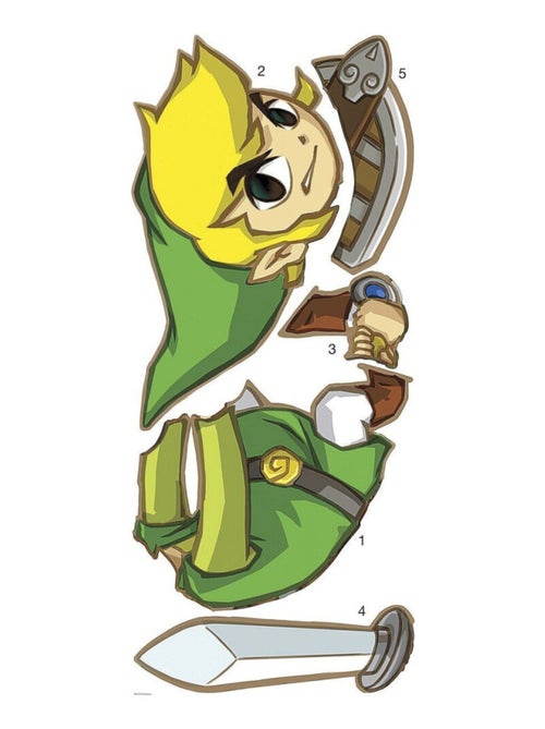 Sticker géant Zelda Spirit Tracks 67x75 cm - Kiabi