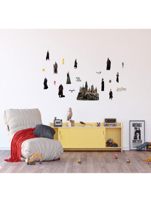 Sticker Harry Potter - tous les personnages et École de Poudlard - 1 planche 42,5 x 65 cm - Kiabi