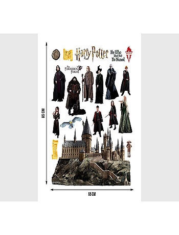 Sticker Harry Potter - Tous les personnages et École de Poudlard - 1 planche 65x85 cm