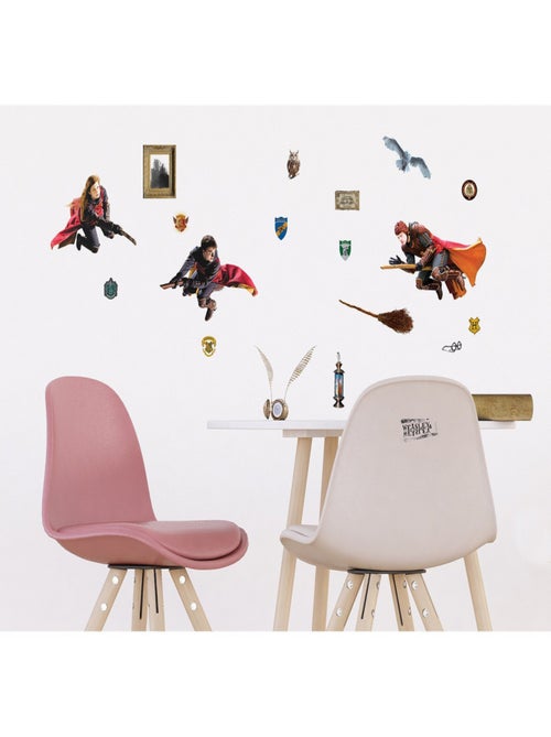 Sticker Harry Potter Quidditch 3 personnages - 1 planche 42,5 x 65 cm - Kiabi