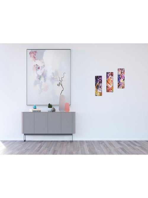 Sticker Motifs fleurs rose - 1 planche 42,5 x 65 cm - Kiabi