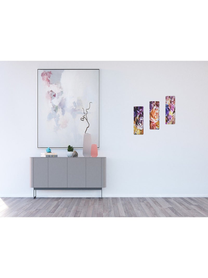 Sticker Motifs fleurs rose - 1 planche 42,5 x 65 cm Multicolore - Kiabi