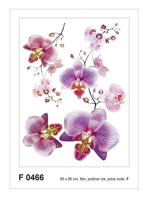 Sticker mural - Fleurs Roses - 65 x 85 cm - Kiabi