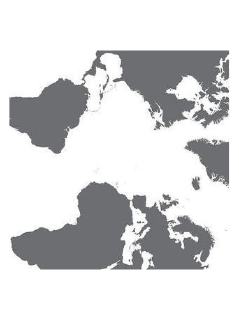 Sticker mural - Map Monde - 65 x 85 cm Multicolore - Kiabi