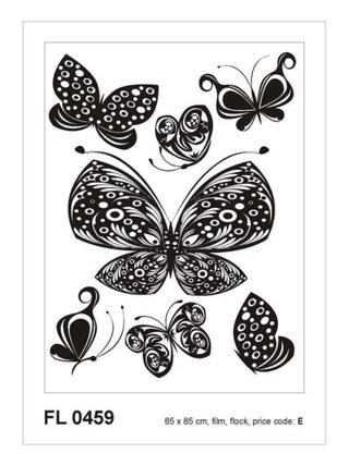 Sticker mural - Papillons Noirs - 65 x 85 cm