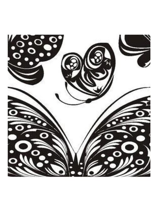Sticker mural - Papillons Noirs - 65 x 85 cm - Kiabi