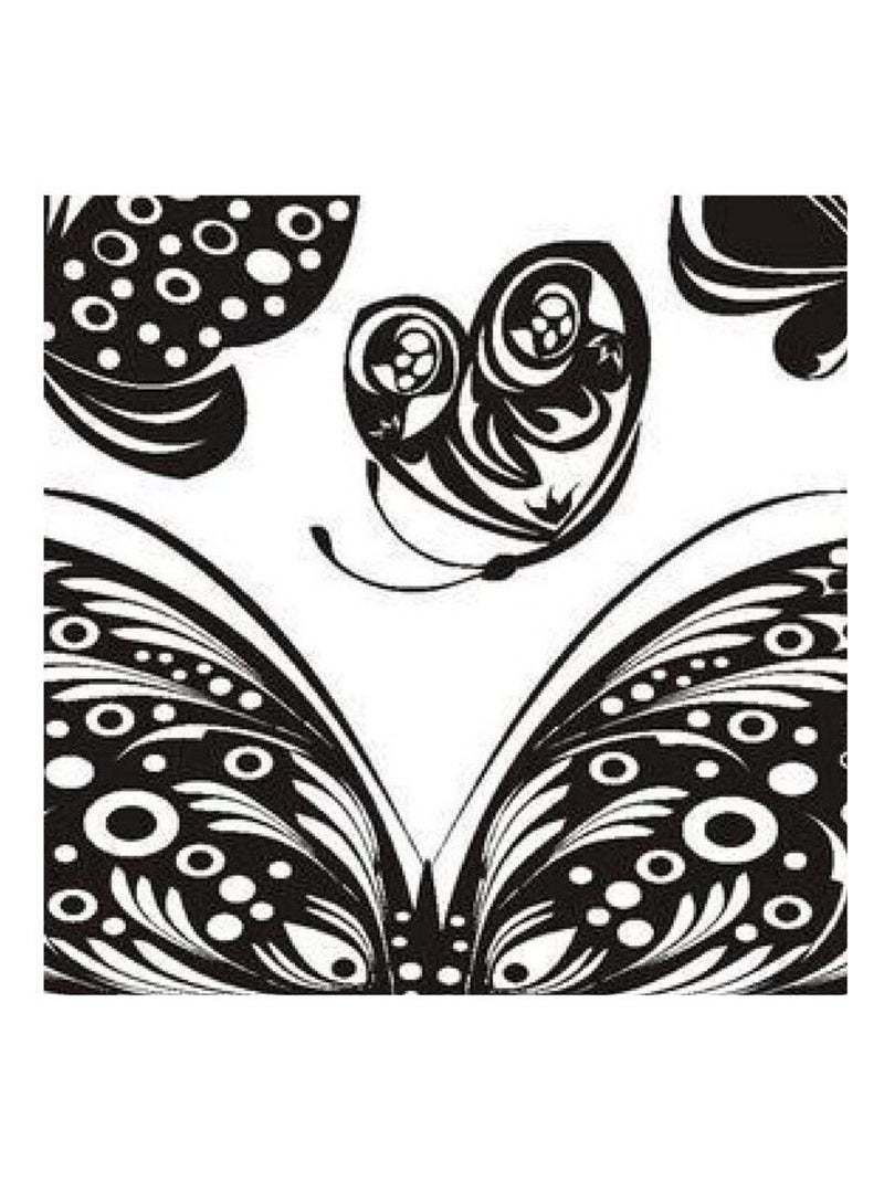 Sticker mural - Papillons Noirs - 65 x 85 cm Multicolore - Kiabi