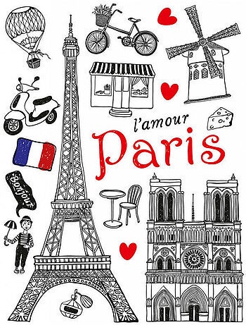 Sticker mural - Paris - 65 x 85 cm