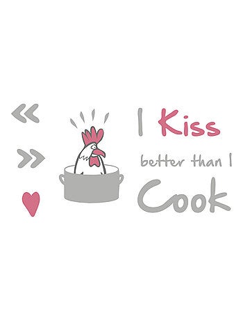 Sticker mural avec texte -I kiss better than.. - 50x70 cm