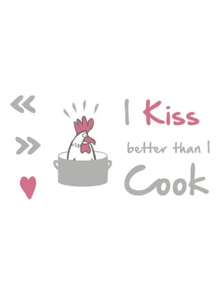 Sticker mural avec texte -I kiss better than.. - 50x70 cm