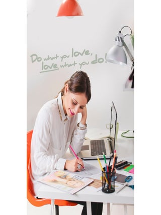 Sticker mural avec texte Do what you love, - 14 x 70 cm