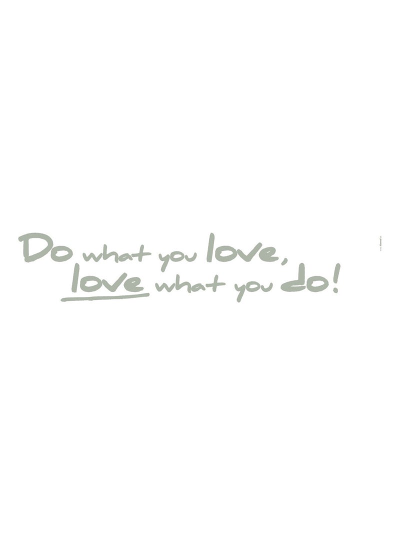Sticker mural avec texte Do what you love, - 14 x 70 cm Multicolore - Kiabi