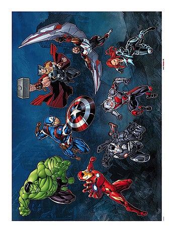 Sticker mural Avengers Crew - 50x70 cm
