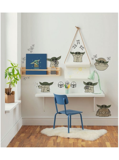 Sticker mural Baby Yoda - 50x70 cm - Kiabi