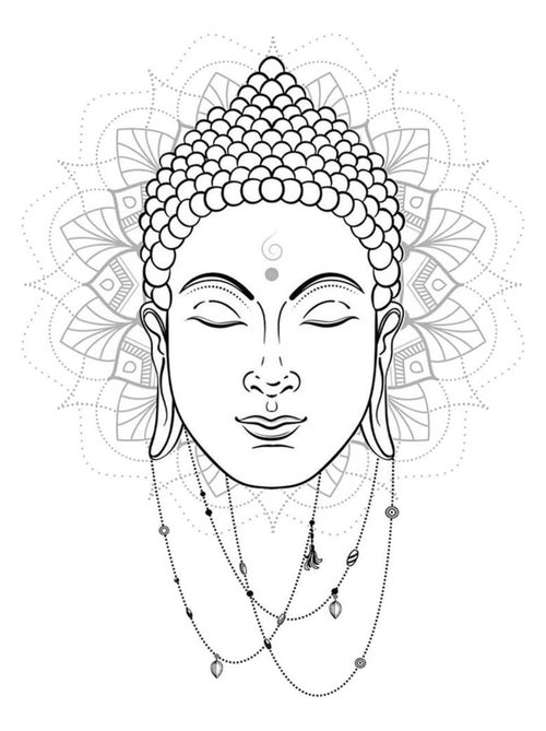Sticker mural bouddha - Kiabi