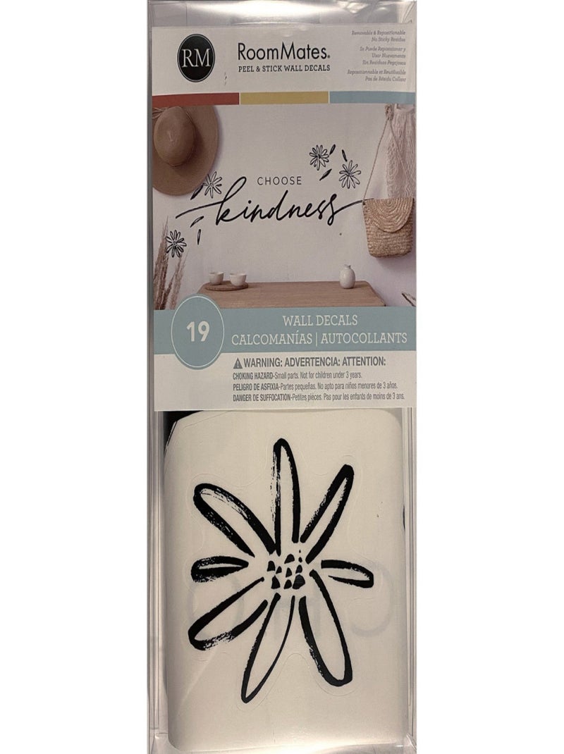 Sticker Mural Citation -Choose Kindness- Optez pour la gentillesse Noir Noir - Kiabi