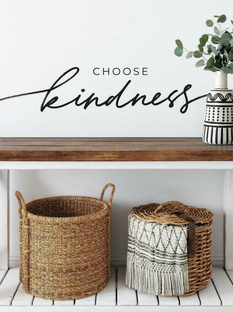 Sticker Mural Citation -Choose Kindness- Optez pour la gentillesse Noir Noir - Kiabi