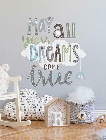 Sticker Mural Citation -May All Your Dreams Come True- Que tout tes rêves deviennent réalité