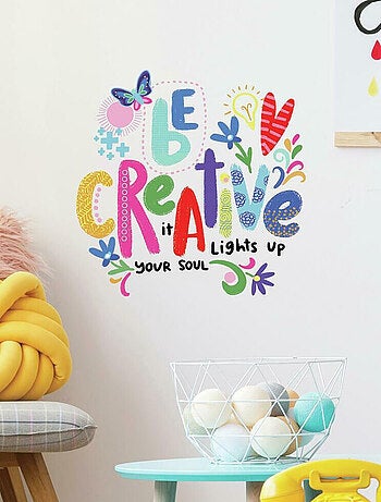 Sticker mural citation -soyez créatif-
