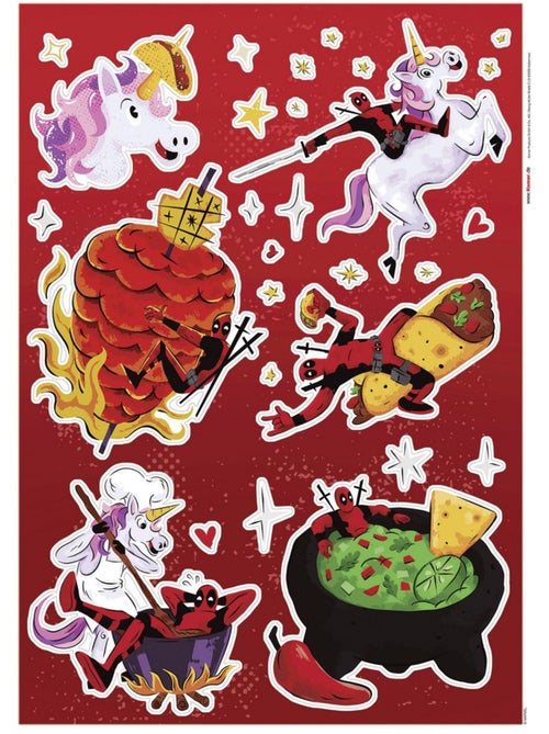 Sticker mural Deadpool Marvel Food 50 x 70 cm - Kiabi