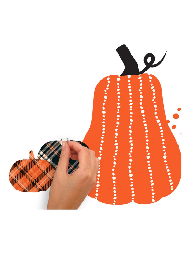 Sticker Mural Décoratif Citrouilles Multicolore - Kiabi