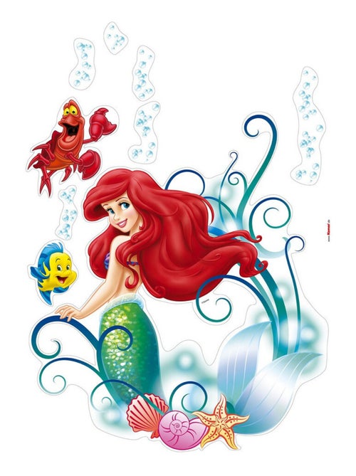 Sticker mural Disney Ariel la petite sirène et ses amis 70x50 cm - Kiabi