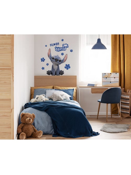 Sticker mural Disney Lilo et Stitch – Aloha Ohana - 70x50 cm - Kiabi