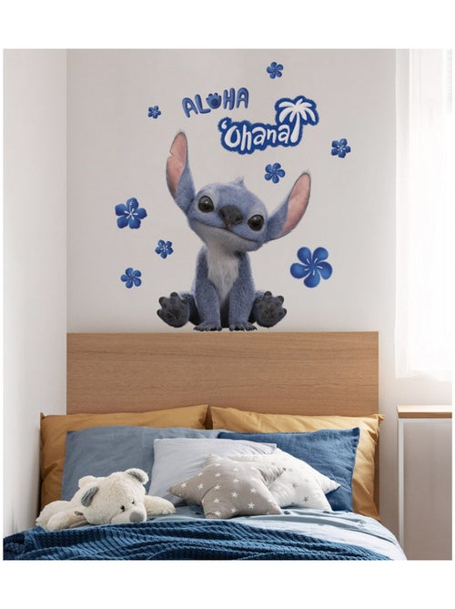 Sticker mural Disney Lilo et Stitch – Aloha Ohana - 70x50 cm - Kiabi