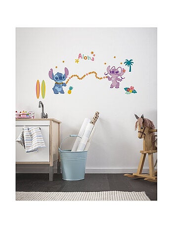 Sticker mural Disney Stitch et Angel Aloha - 70x50 cm