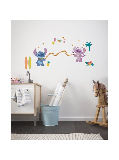 Sticker mural Disney Stitch et Angel Aloha - 70x50 cm - Kiabi