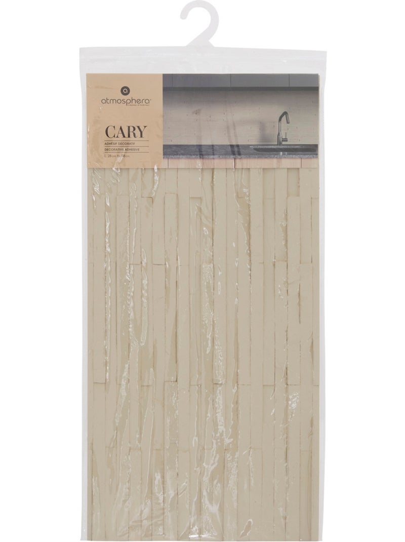 Sticker mural effet parement cary Beige - Kiabi