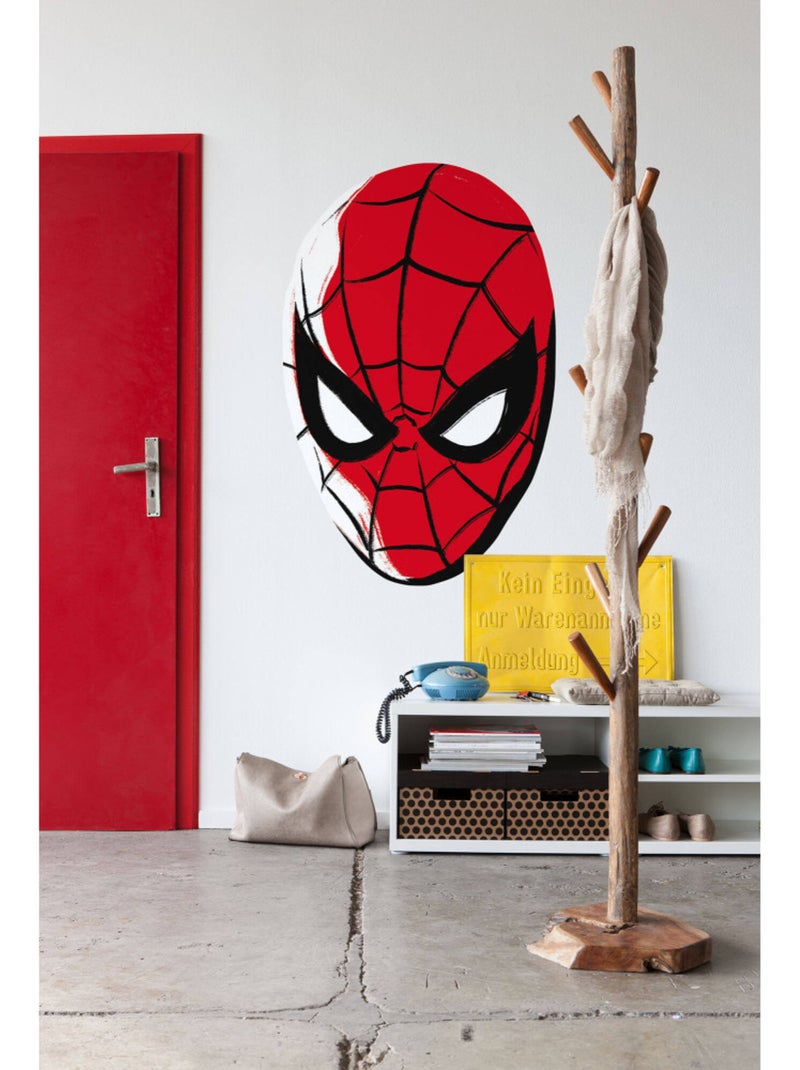 Sticker Mural Géant - la tête de spider - man - 125 x 125 cm Multicolore - Kiabi