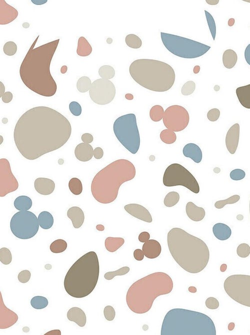Sticker Mural Géant - Tête De Mickey Avec Motifs - 127x127 cm - Kiabi
