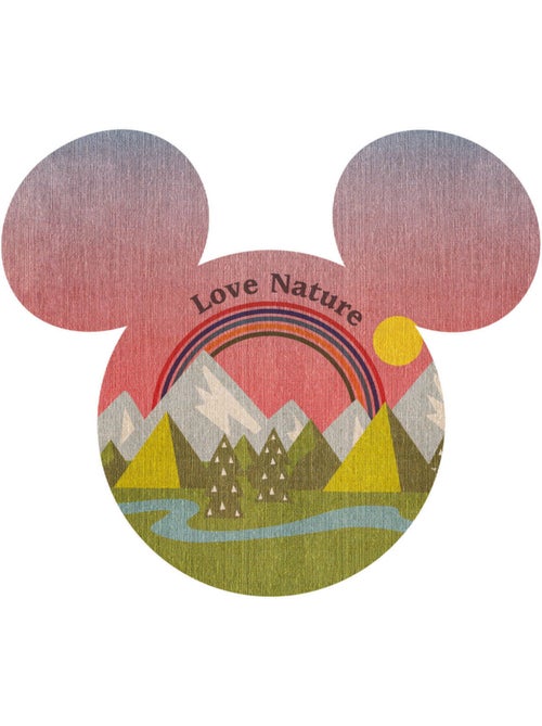 Sticker Mural Géant - Tête De Mickey qui aime la nature et les montagnes - 125 x 125 cm - Kiabi