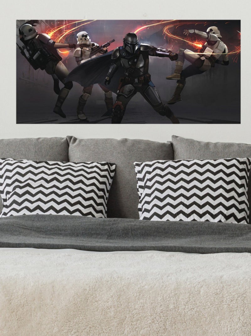 Sticker Mural Géant -Le Graphix Mural- Star Wars Mandalorian Multicolore - Kiabi