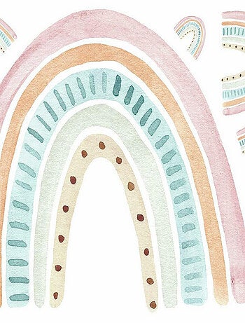 Sticker Mural géant 7 Arc-en-ciel en aquarelle