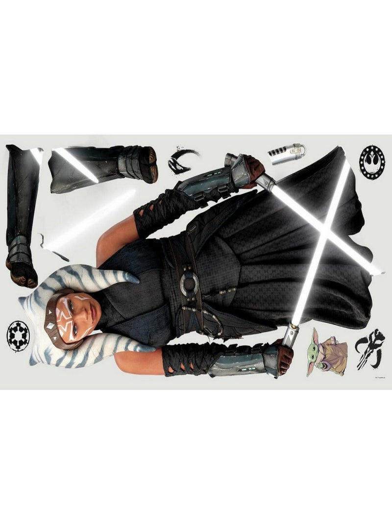 Sticker Mural Géant Ahsoka The Mandalorian Star Wars Multicolore - Kiabi
