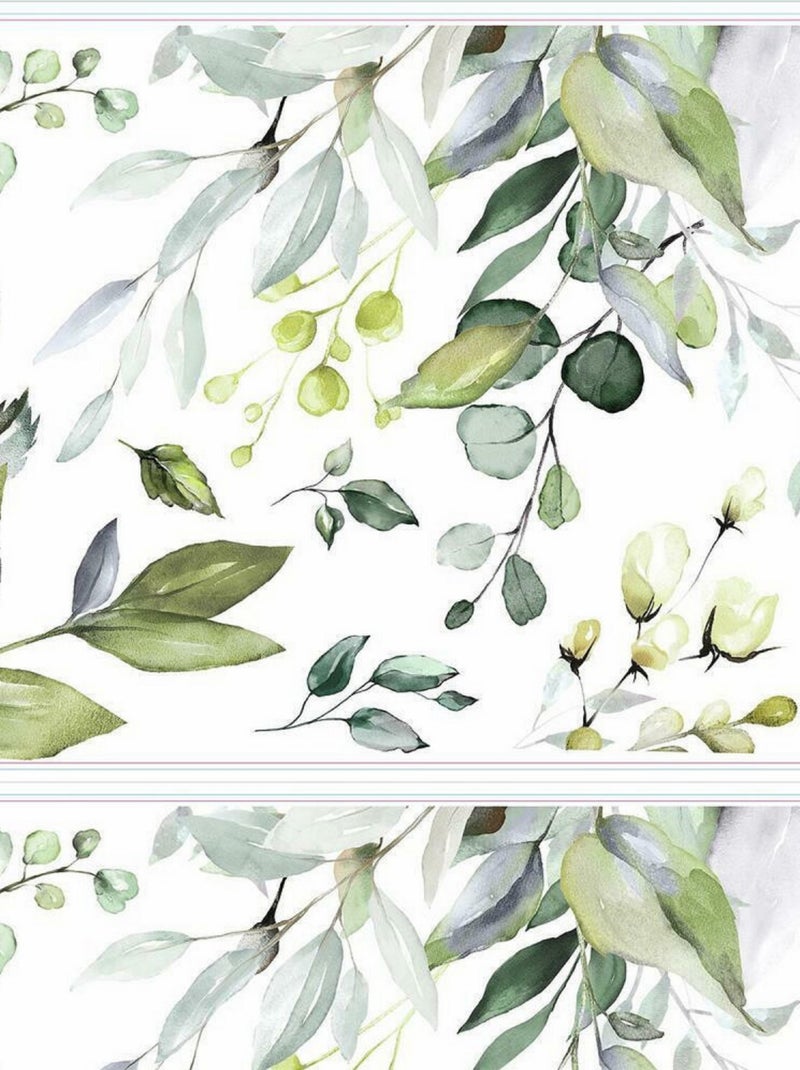 Sticker mural géant Aquarelle Nature Vert - Kiabi