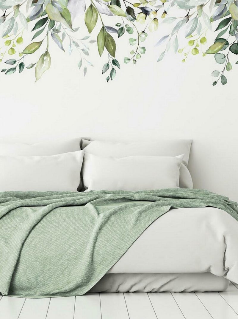 Sticker mural géant Aquarelle Nature Vert - Kiabi