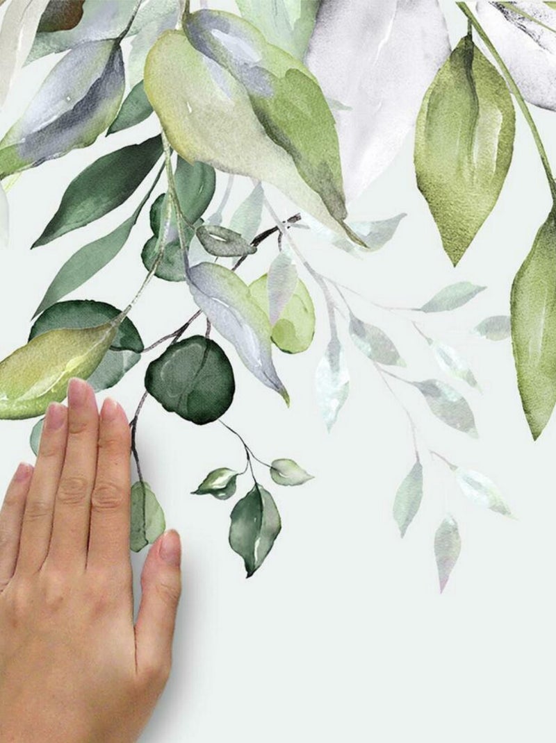 Sticker mural géant Aquarelle Nature Vert - Kiabi