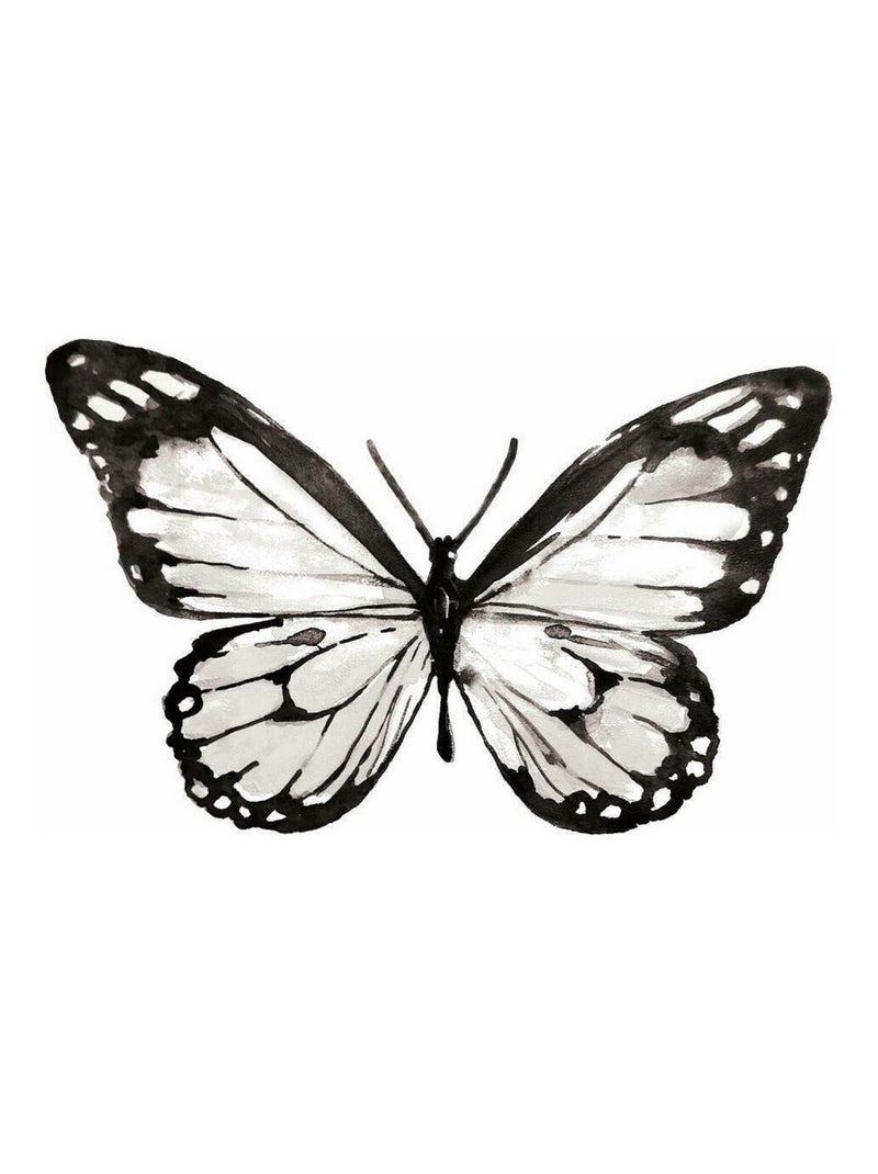 Sticker Mural géant Aquarelle Papillon Noir Noir - Kiabi