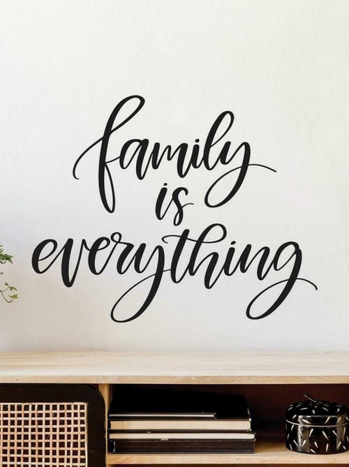 Sticker Mural Géant Citation -Family is Everything- La Famille c'est le plus important - Kiabi