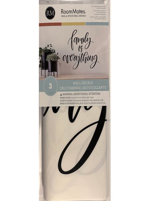 Sticker Mural Géant Citation -Family is Everything- La Famille c'est le plus important - Kiabi