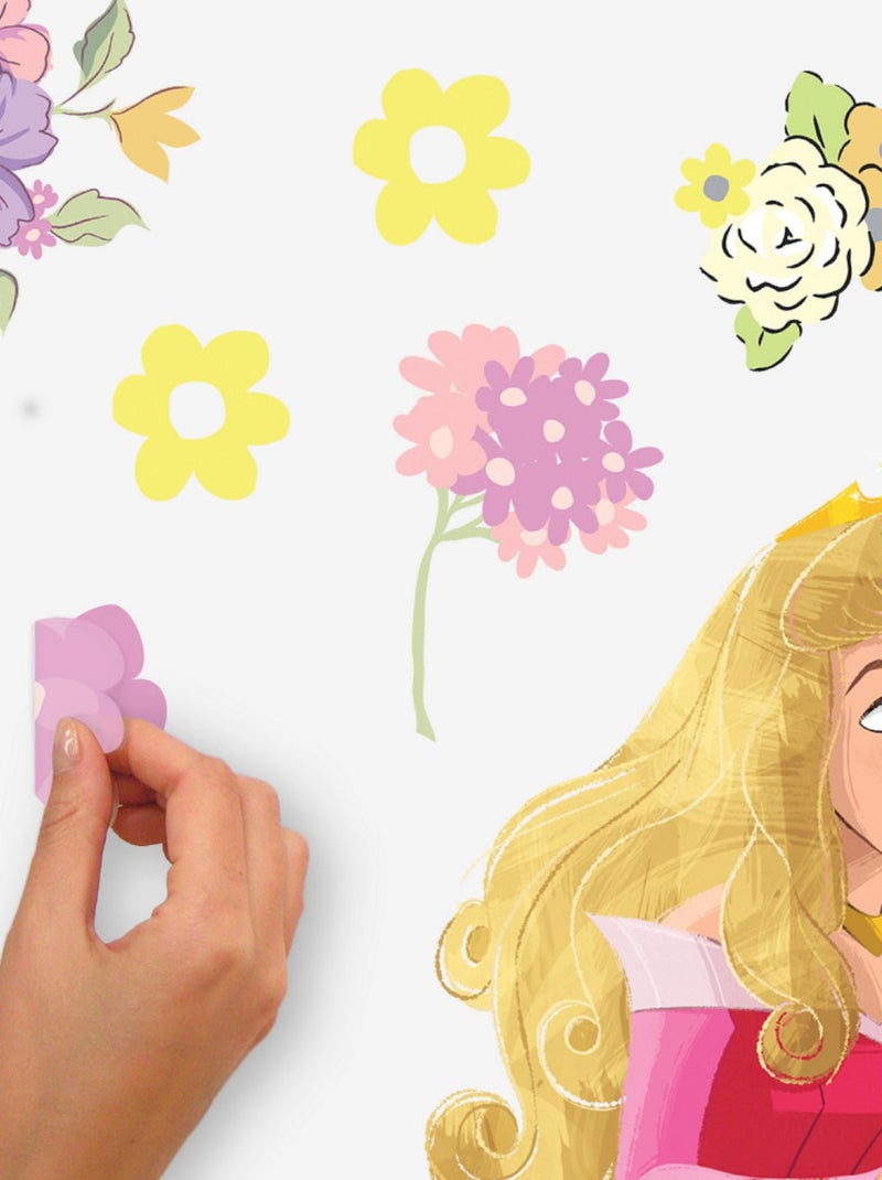 Sticker Mural Géant Disney 7 Princesses et alphabet pour personnaliser Multicolore - Kiabi