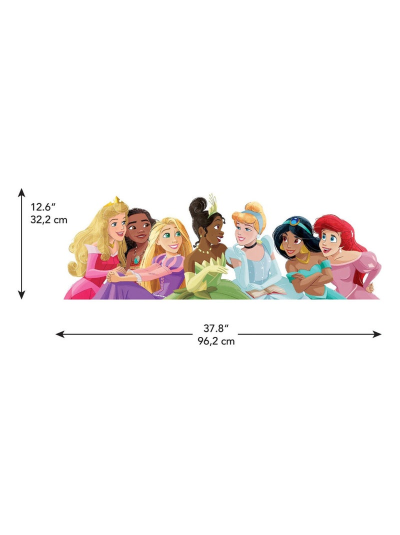 Sticker Mural Géant Disney 7 Princesses et alphabet pour personnaliser Multicolore - Kiabi