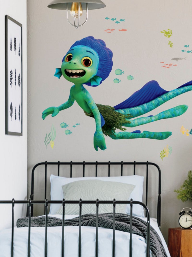 Sticker Mural géant Disney Luca Monstre Marin Multicolore - Kiabi