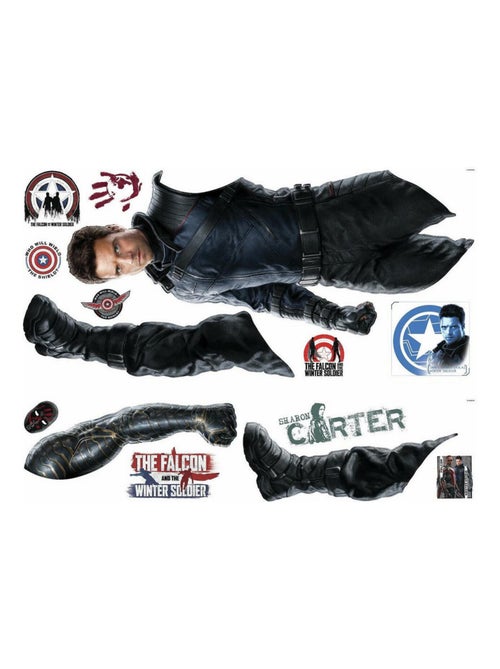 Sticker Mural géant Falcon et le Soldat de l'Hiver Marvel et stickers complémentaires - Kiabi
