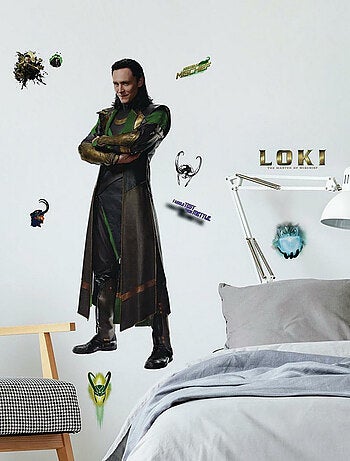 Sticker Mural Géant Loki Marvel et stickers complémentaires