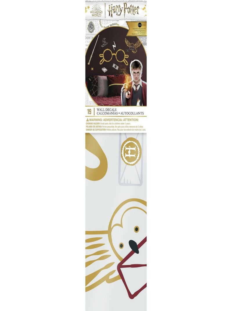 Sticker mural géant Lunettes Harry Potter et stickers complémentaires Multicolore - Kiabi