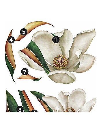 Sticker mural géant Magnolia Vintage